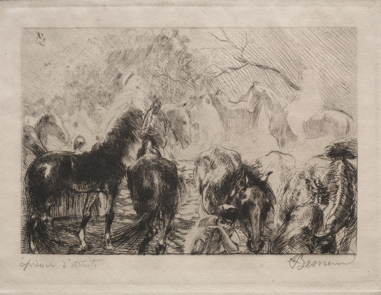 Hästmarknad i Alger av Albert Besnard