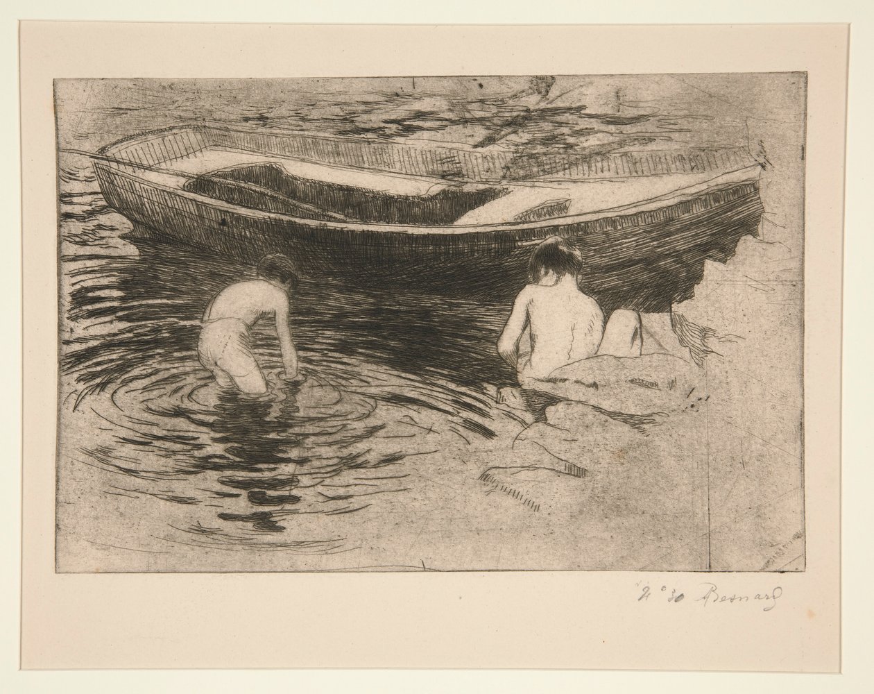 Simning? Talloires (bada i Talloires) av Albert Besnard