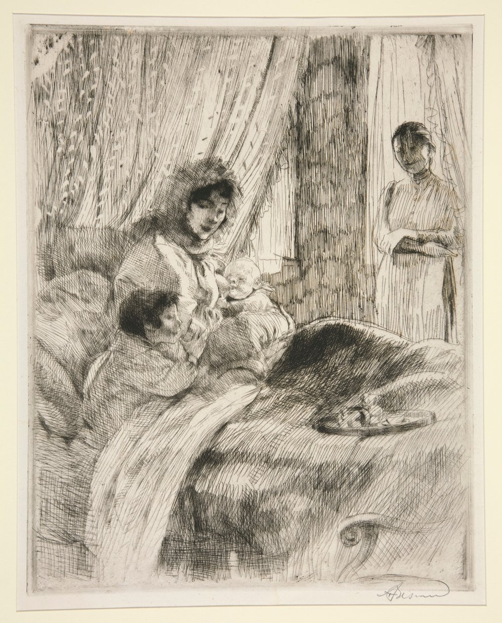 Lunch, eller Happy Maternity av Albert Besnard