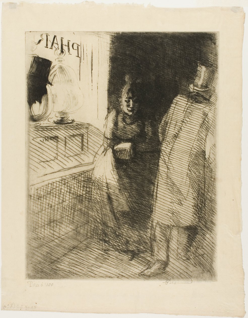 Prostitution, platta tio från Kvinna av Albert Besnard