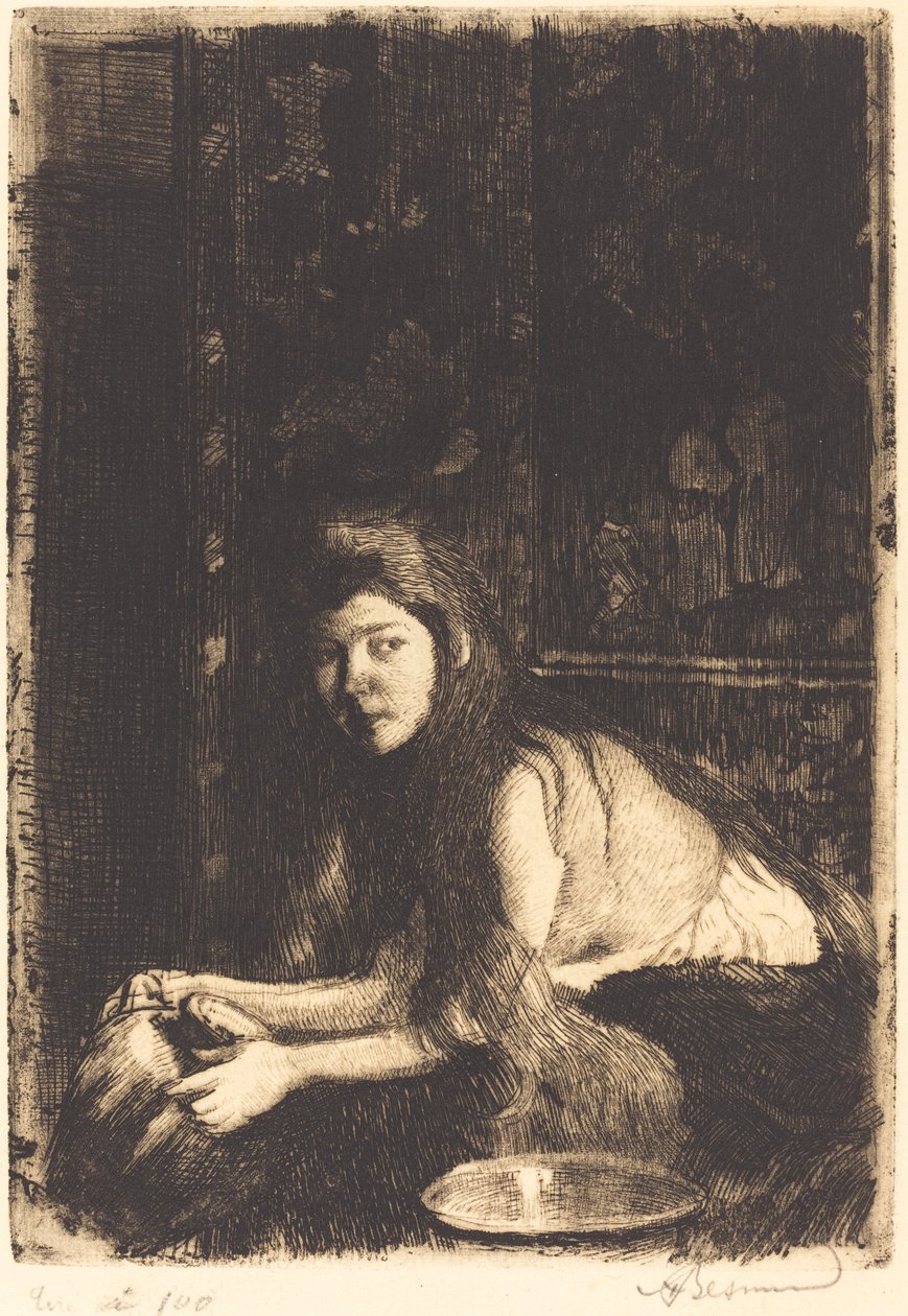 Kvinna med en vas (La femme au vase) av Albert Besnard