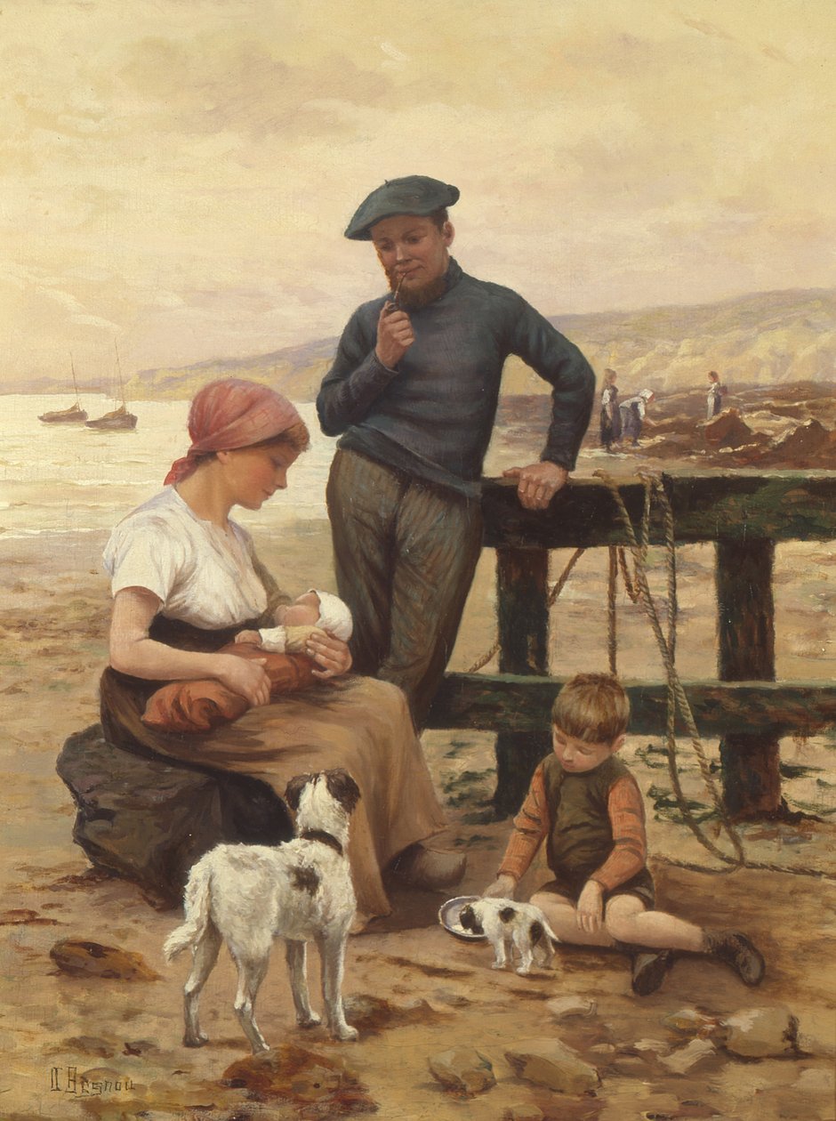En fiskare och hans familj av Albert Besnou