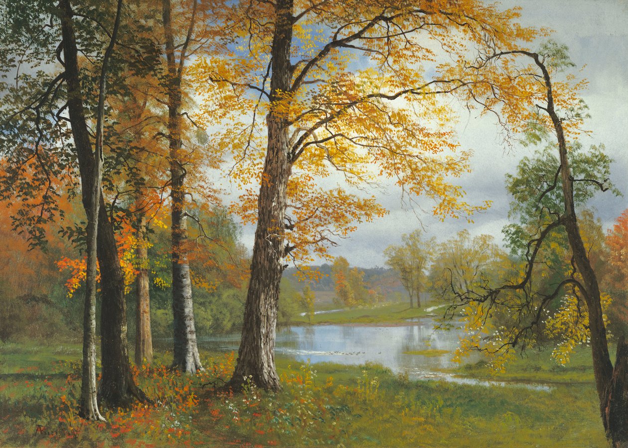 En tyst sjö av Albert Bierstadt