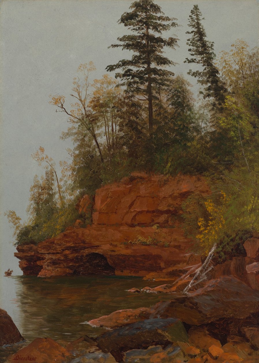 A Rocky Cove av Albert Bierstadt