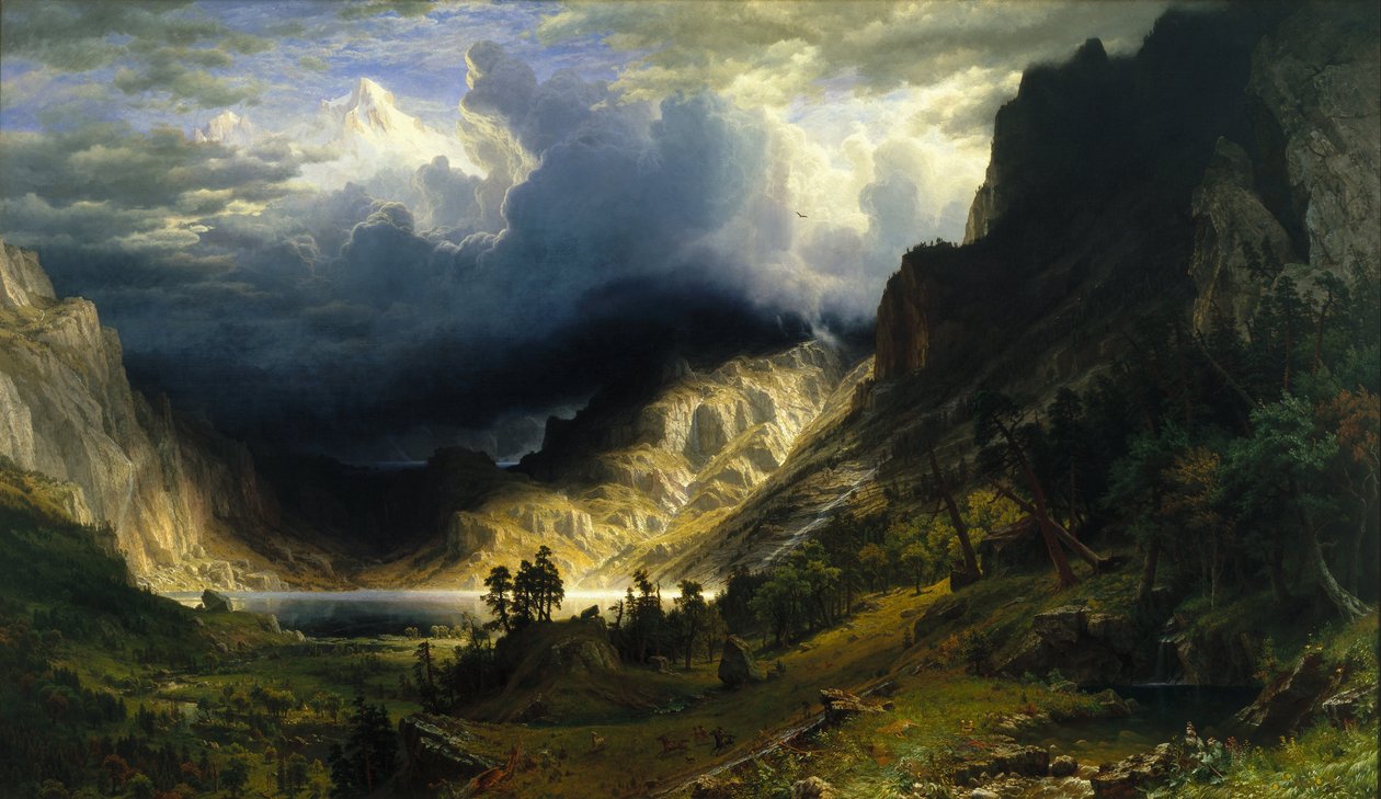 En storm i Klippiga bergen, Mt. Rosalie av Albert Bierstadt