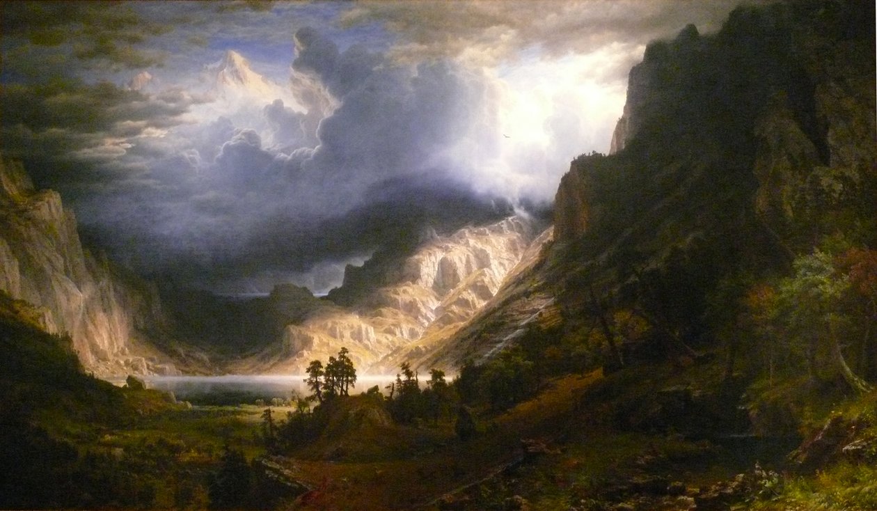 En storm i Klippiga bergen, Mt. Rosalie av Albert Bierstadt