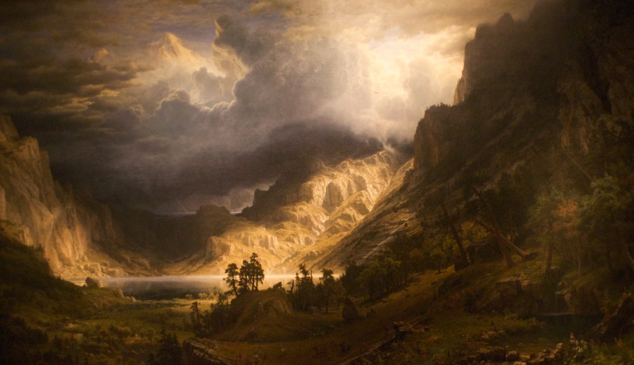 En storm i Klippiga bergen, Mt. Rosalie av Albert Bierstadt