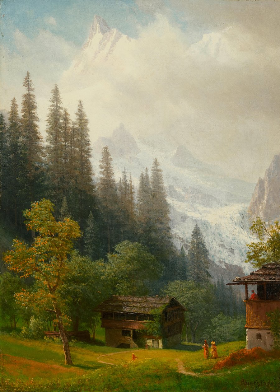 Alpin scen av Albert Bierstadt
