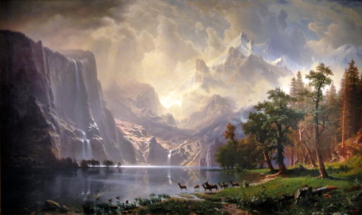 Bland Sierra Nevada, Kalifornien av Albert Bierstadt