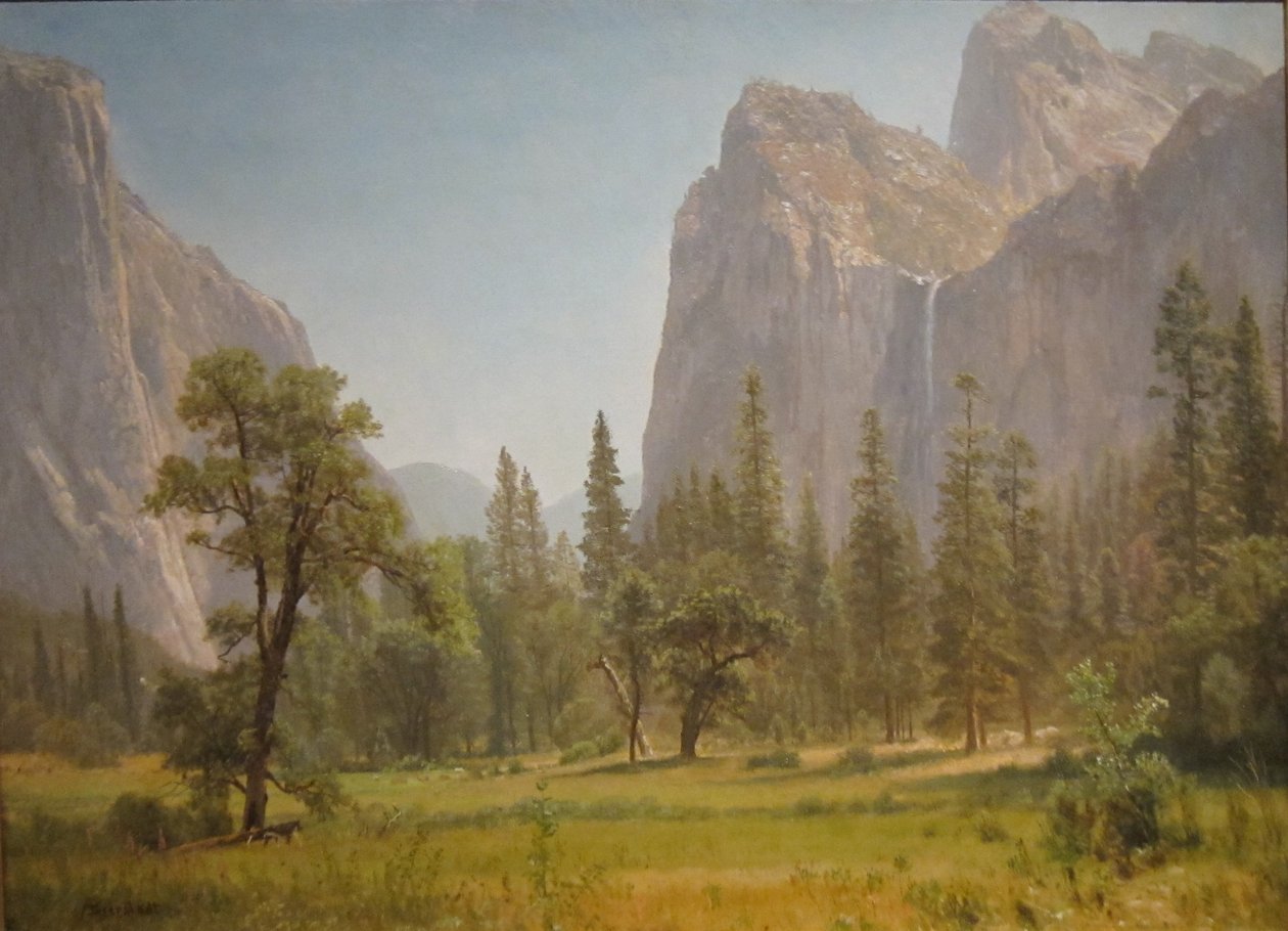 Bridal Veil Falls, Yosemite Valley, Kalifornien av Albert Bierstadt