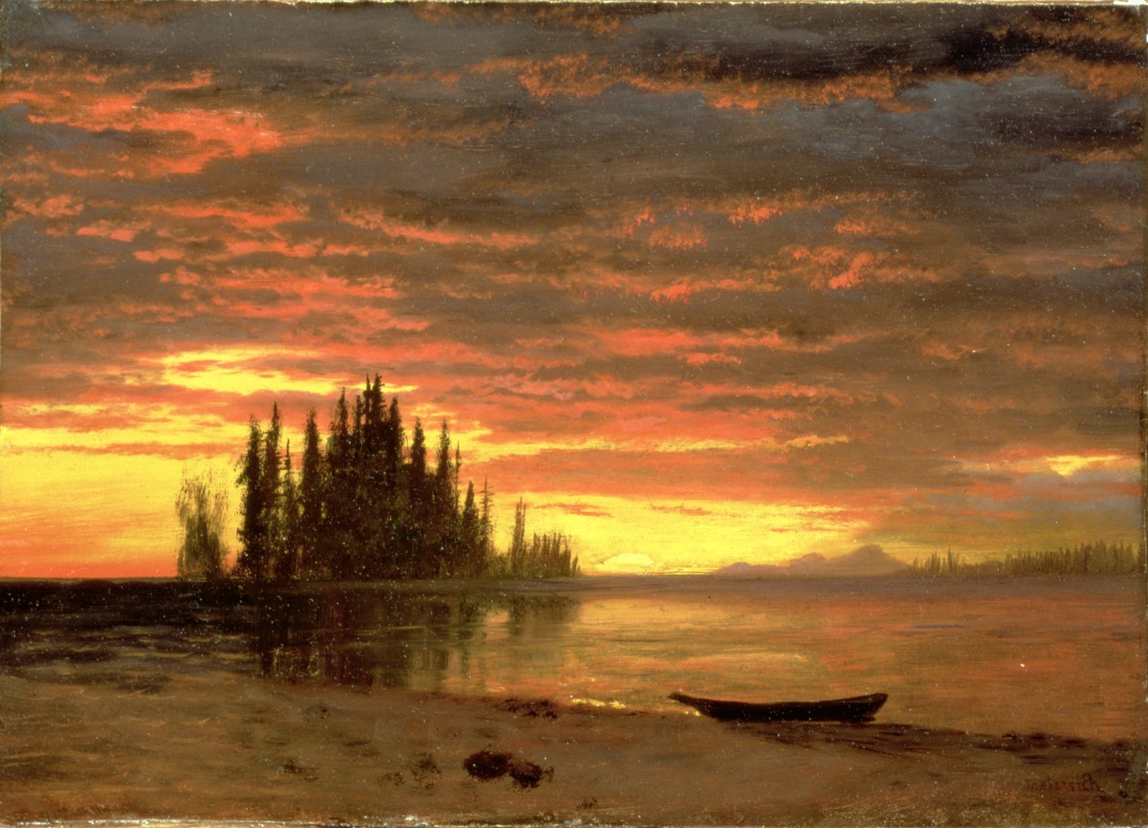 Kalifornien solnedgång av Albert Bierstadt