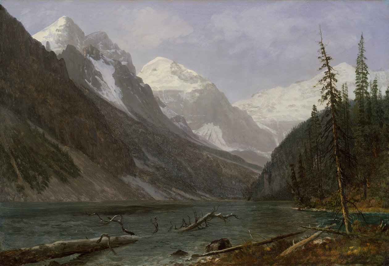 Kanadensiska Klippiga bergen (Lake Louise) av Albert Bierstadt