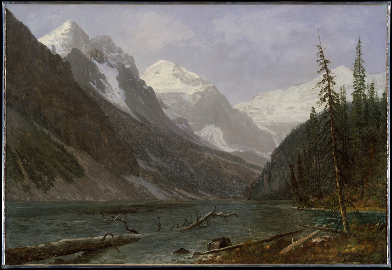 Kanadensiska Klippiga bergen (Lake Louise) av Albert Bierstadt