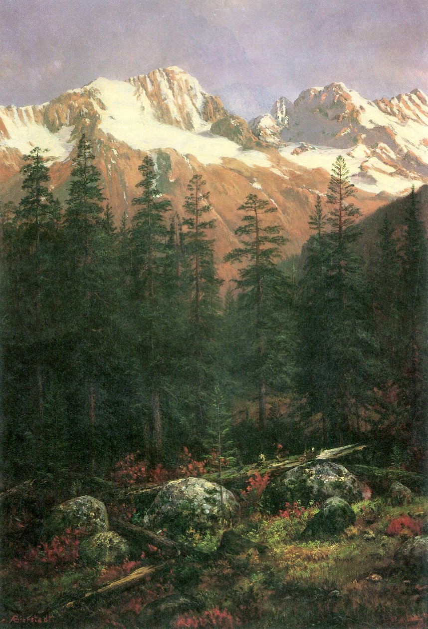 Kanadensiska Klippiga bergen av Albert Bierstadt
