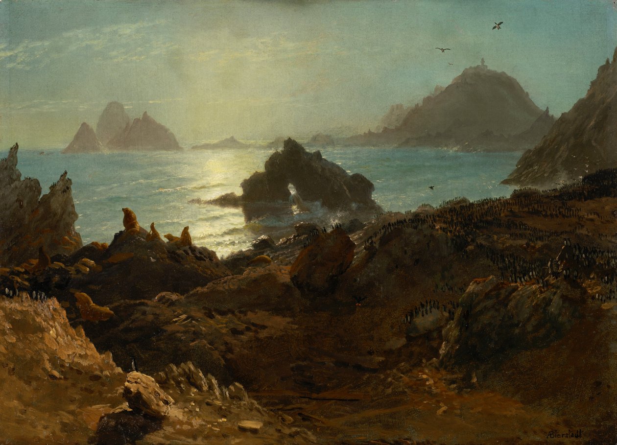Farallonöarna, Stilla havet, Kalifornien av Albert Bierstadt