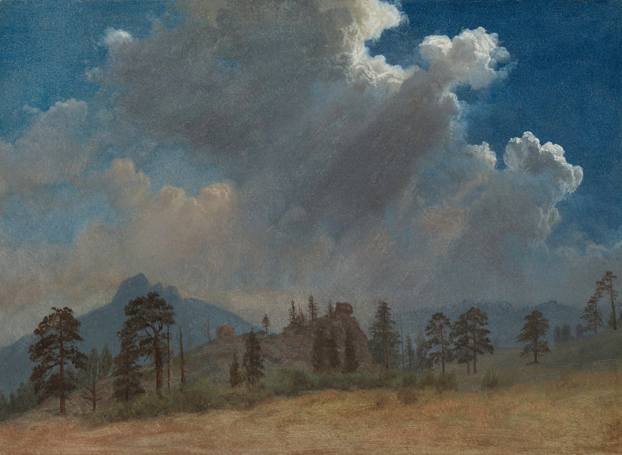 Granar och stormmoln, ca. 1870. av Albert Bierstadt