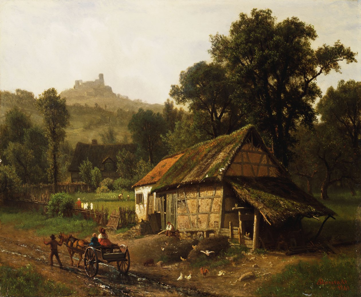 In the Foothills, 1861 av Albert Bierstadt