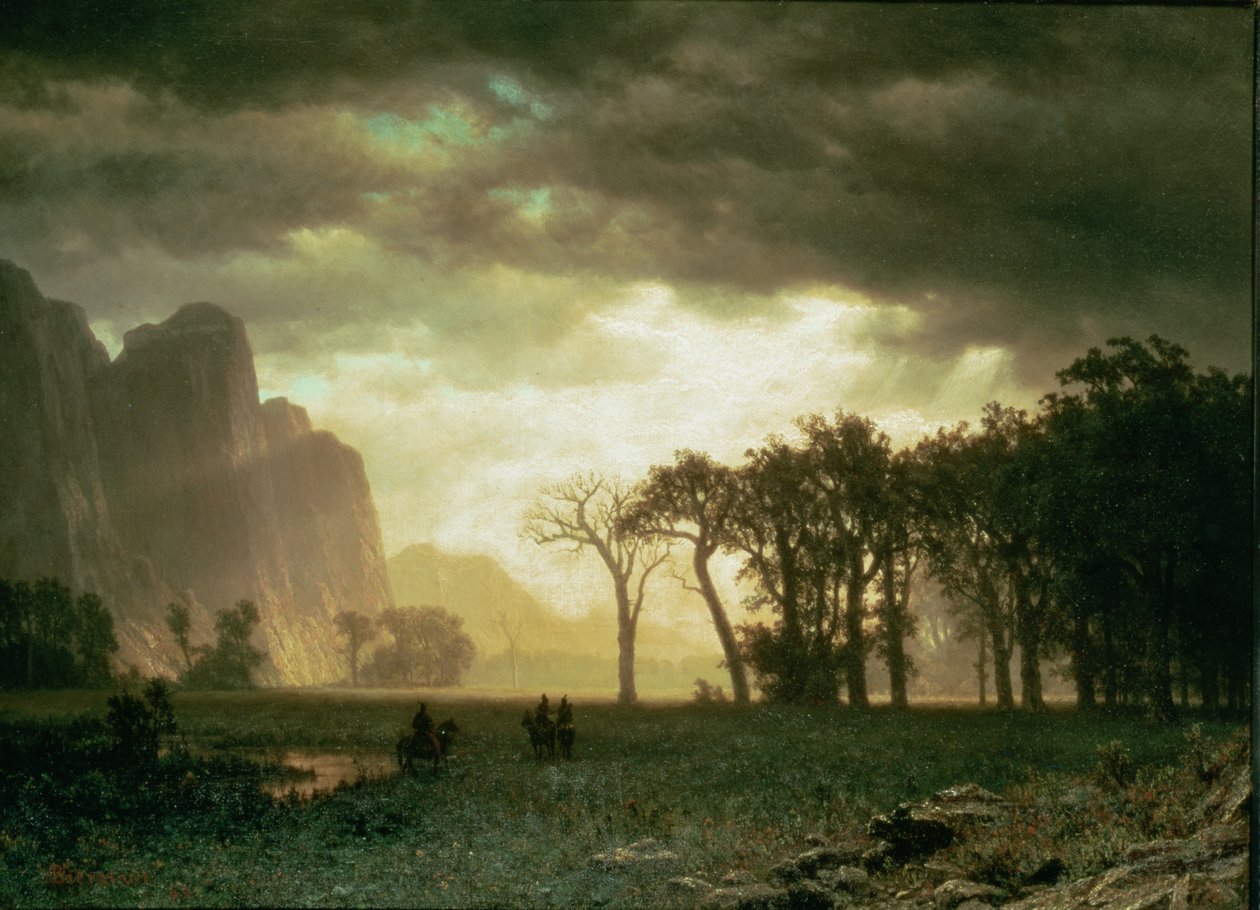 Passerande storm i Yosemite av Albert Bierstadt