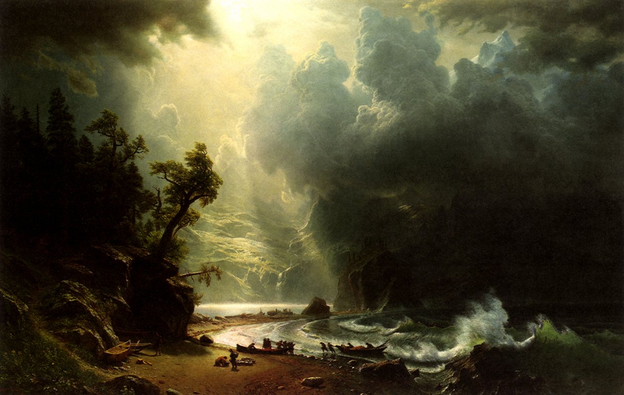 Puget Sound på Stillahavskusten av Albert Bierstadt