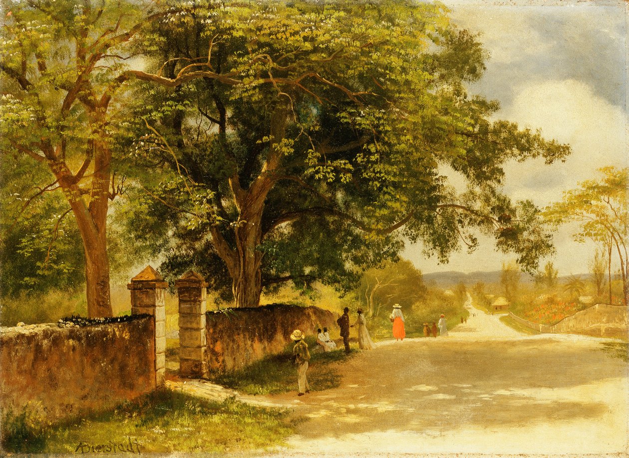 Gata i Nassau, ca 1878 av Albert Bierstadt