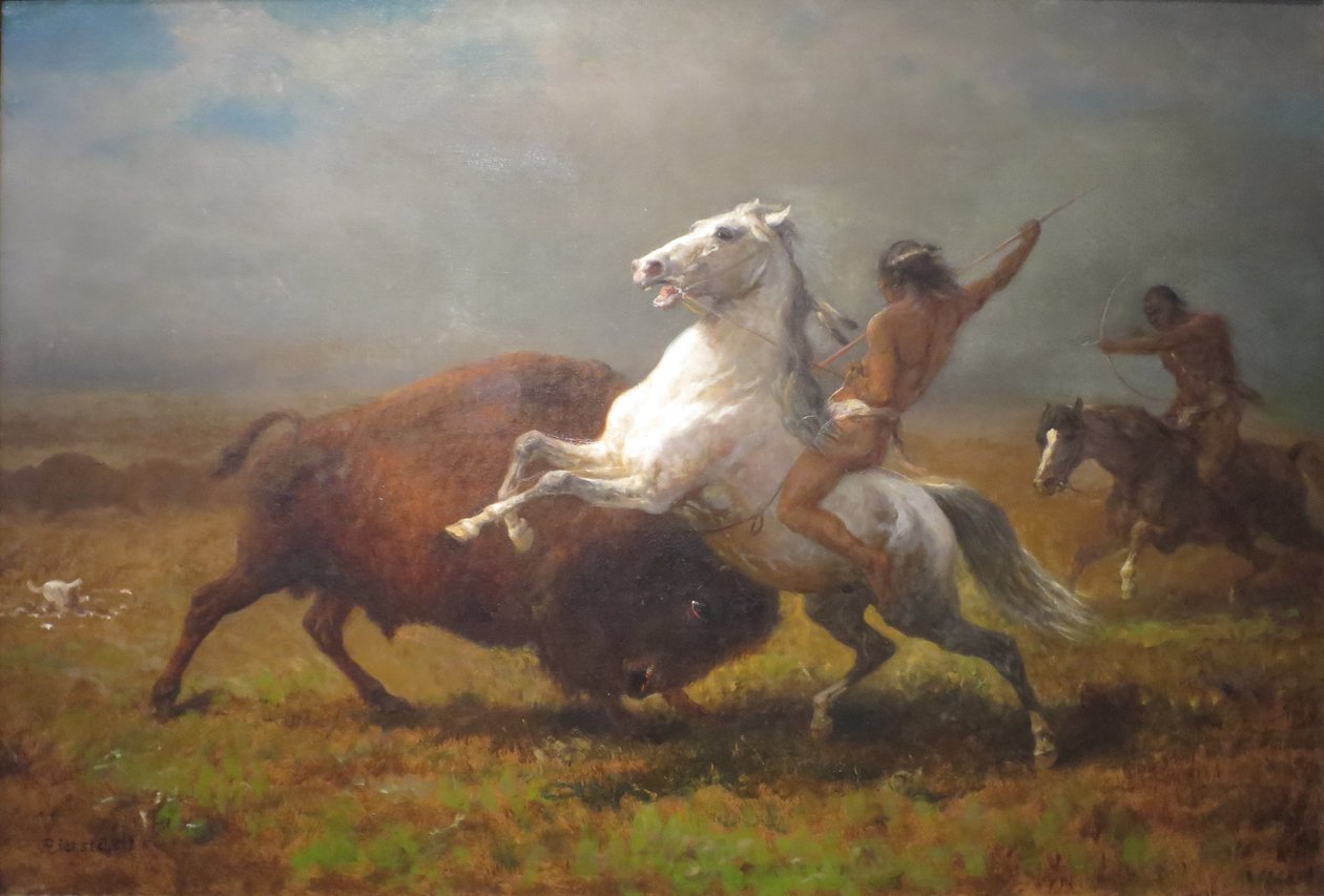 Studie för "The Last of the Buffalo" av Albert Bierstadt