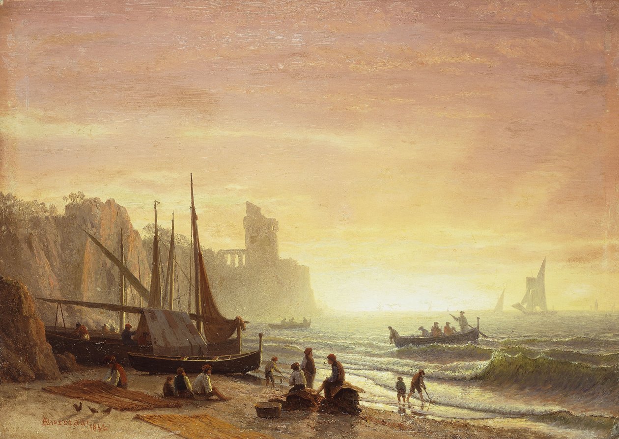 Fiskeflottan, 1862 av Albert Bierstadt
