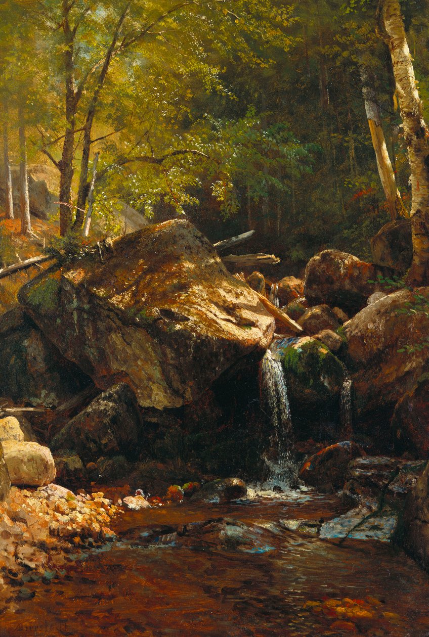 Thompson Cascade, Vita bergen av Albert Bierstadt