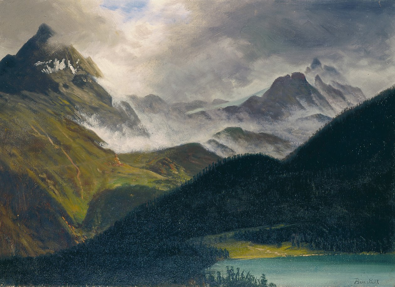 Namnlös (olja på duk) av Albert Bierstadt