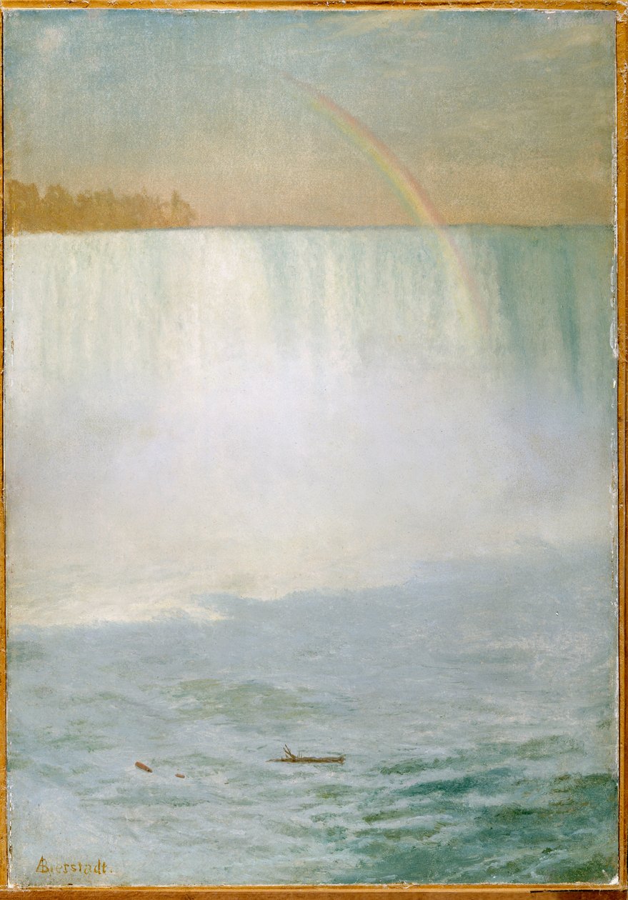 Vattenfall och regnbåge, Niagara av Albert Bierstadt