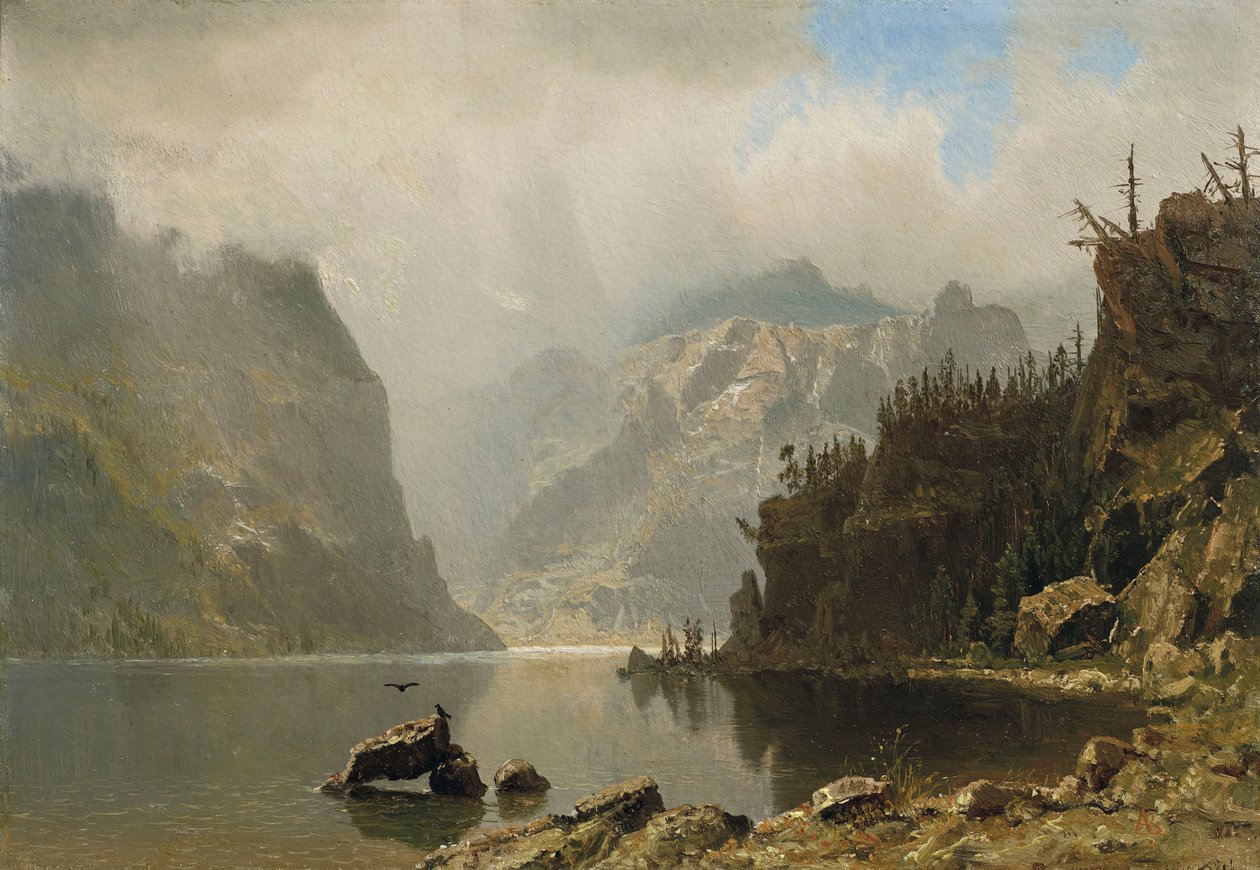 Västerländskt landskap av Albert Bierstadt