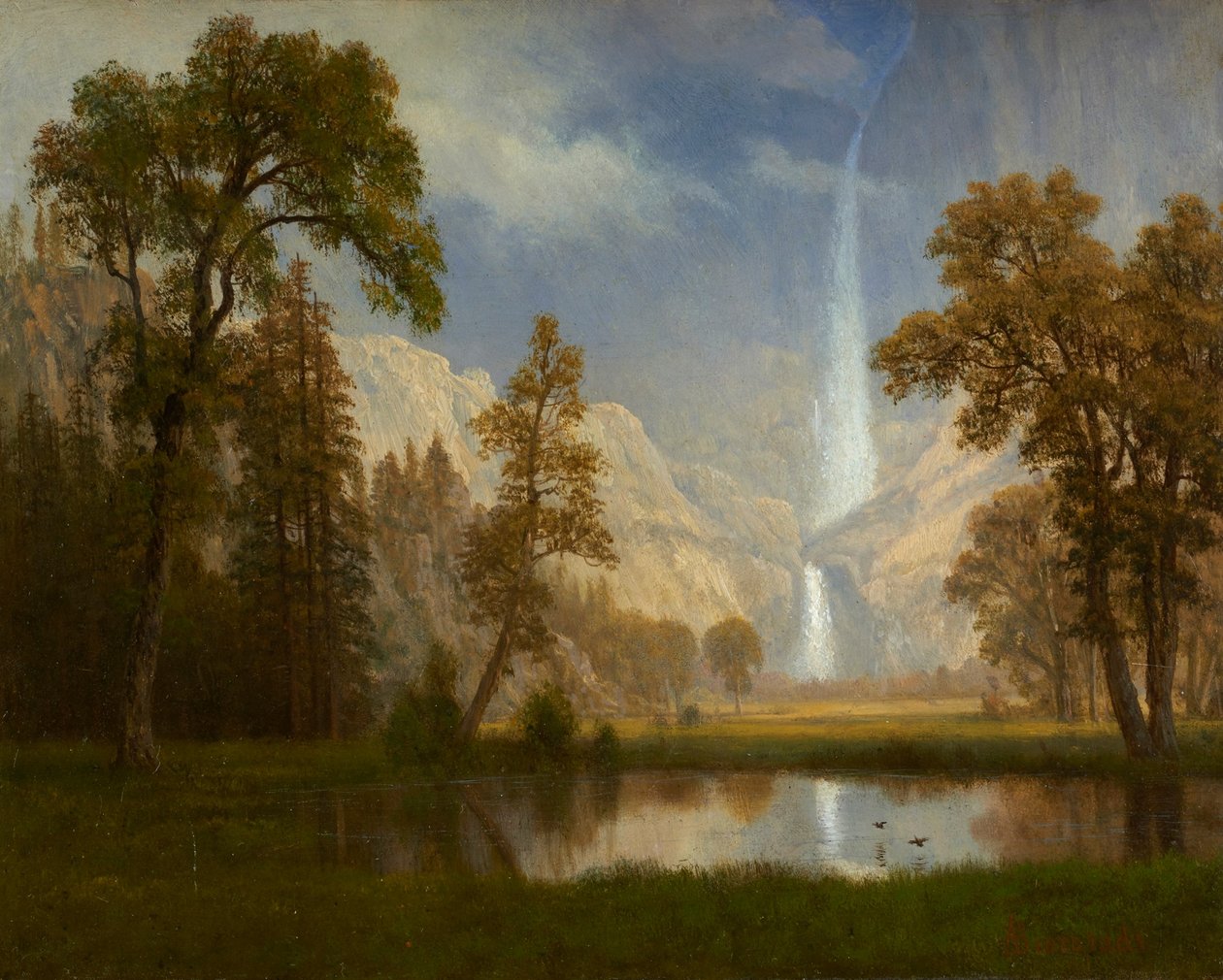 Yosemite vattenfall av Albert Bierstadt