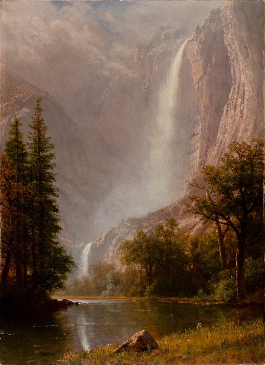 Yosemite Falls, ca 1865-70 av Albert Bierstadt