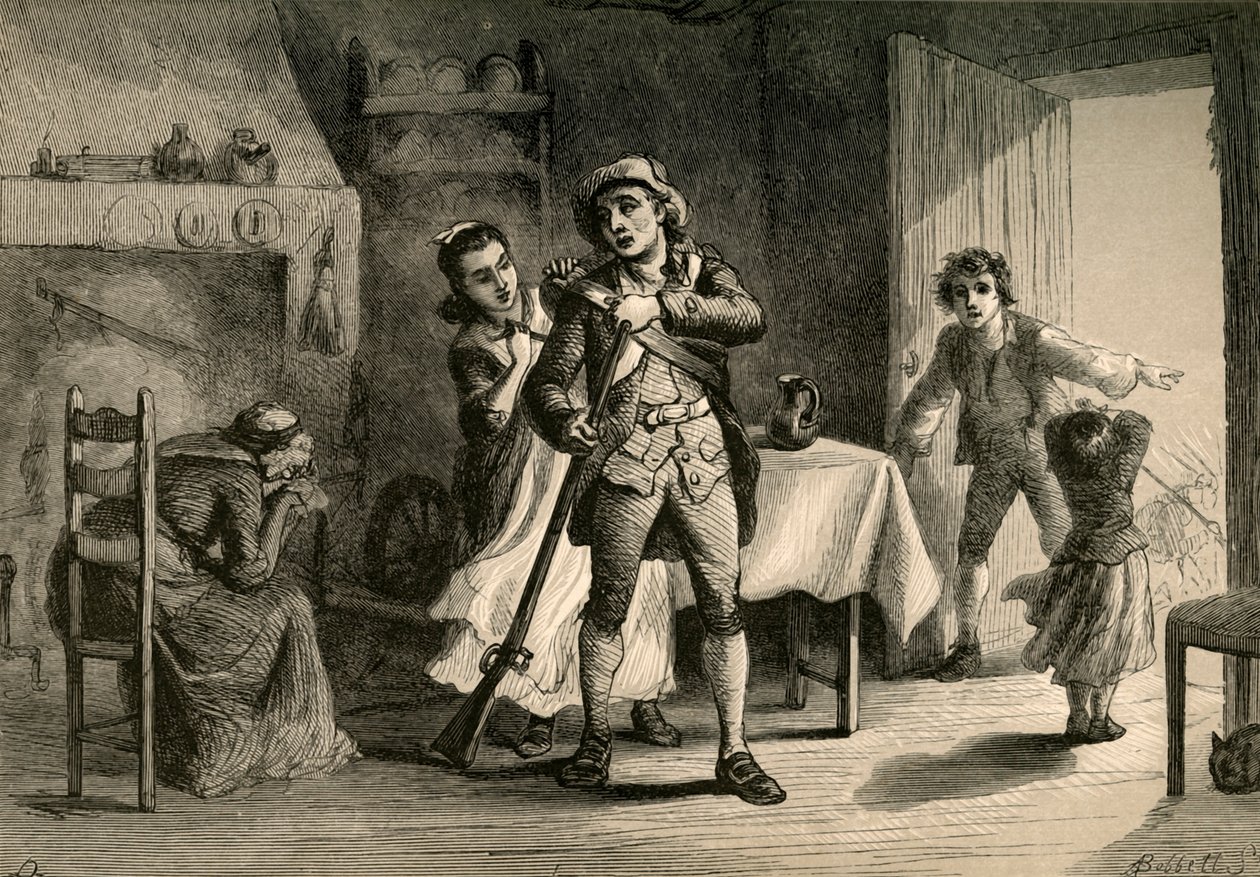En minut man förbereder sig för krig, 1877. av Albert Bobbett