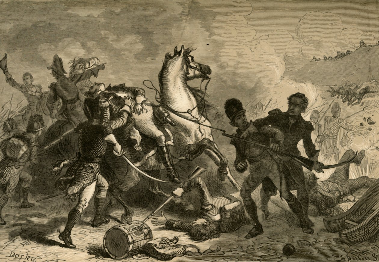 Slaget vid New Orleans - General Pakenhams död, 1878. av Albert Bobbett