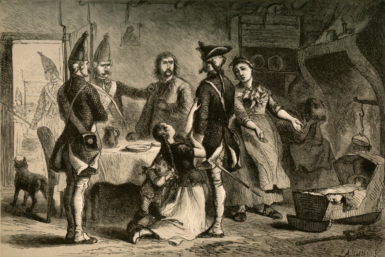 Beväring av tyska soldater för tjänst i Amerika, 1877. av Albert Bobbett