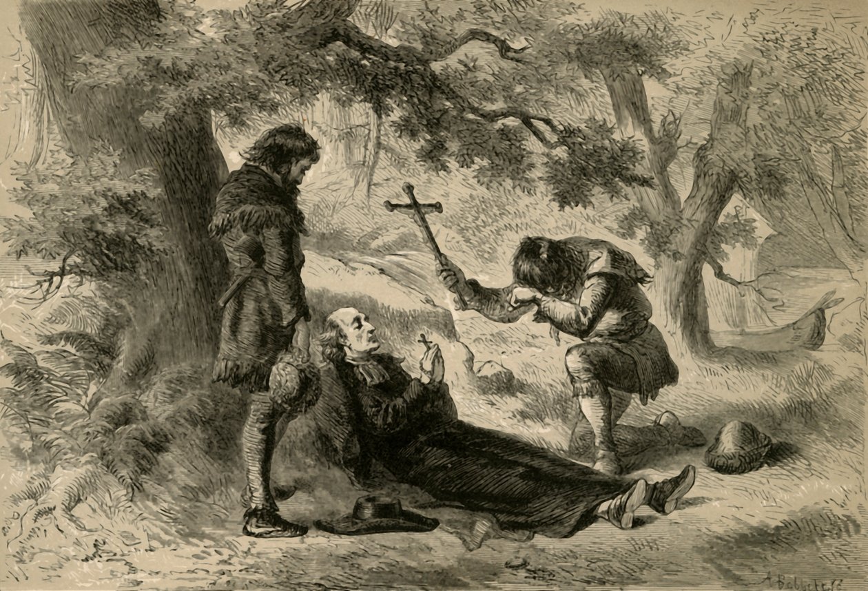 Fader Marquettes död, 1877. av Albert Bobbett