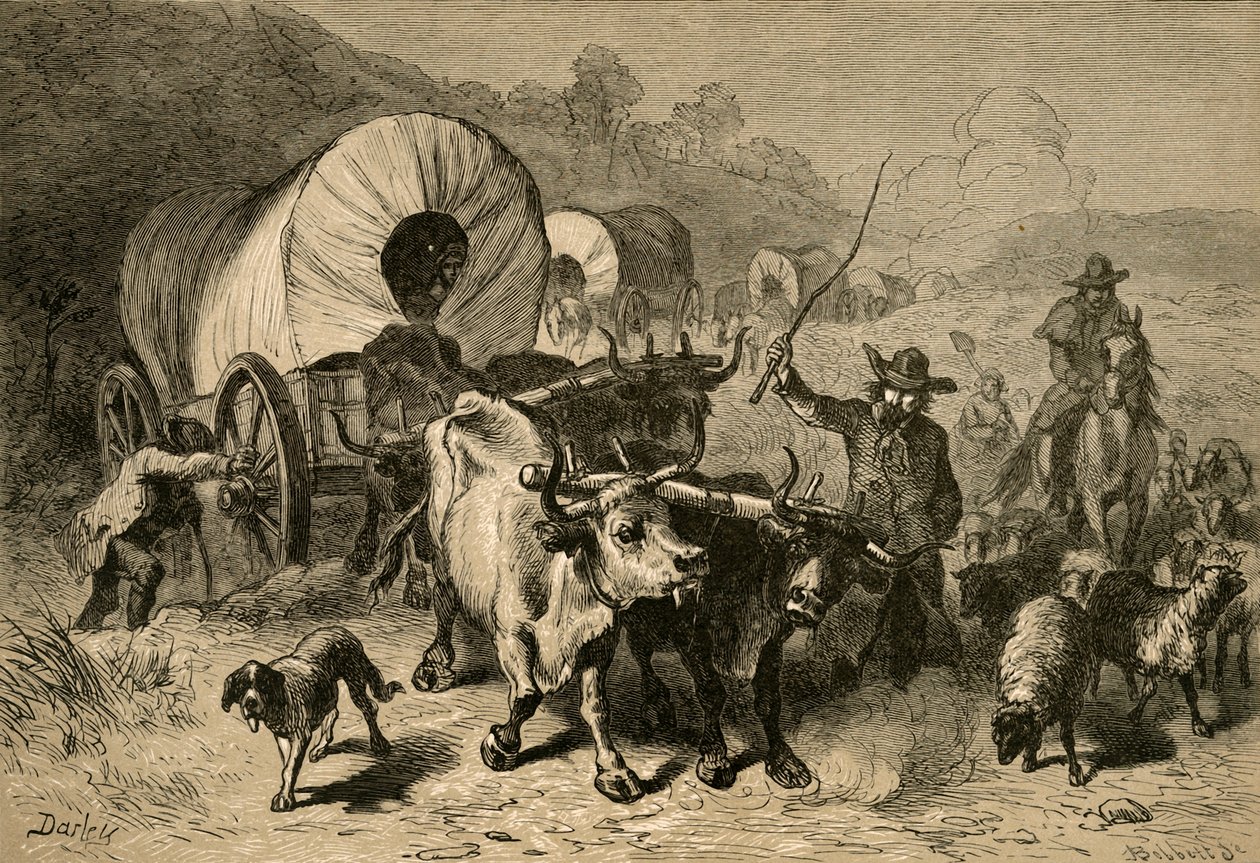 Emigration till Västlandet, 1877. av Albert Bobbett