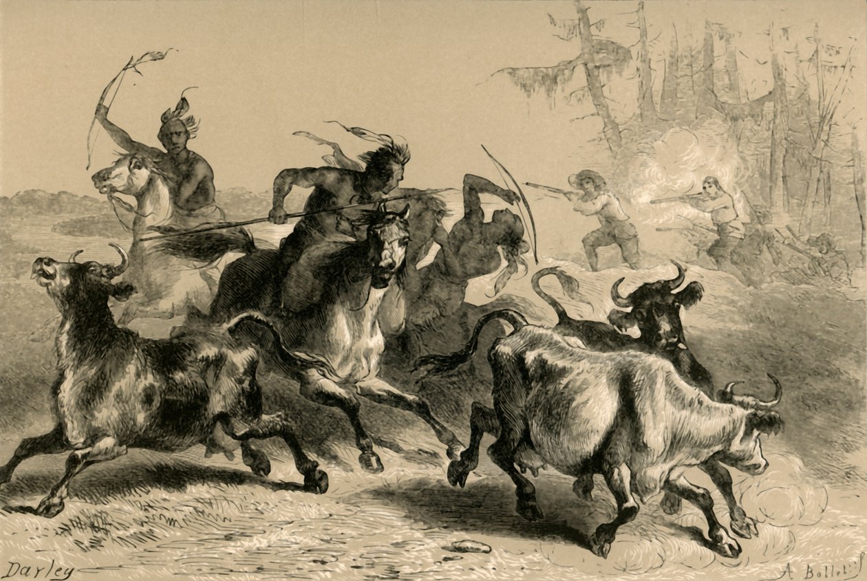 Indianer som plundrar South Carolina Plantations, 1877. av Albert Bobbett