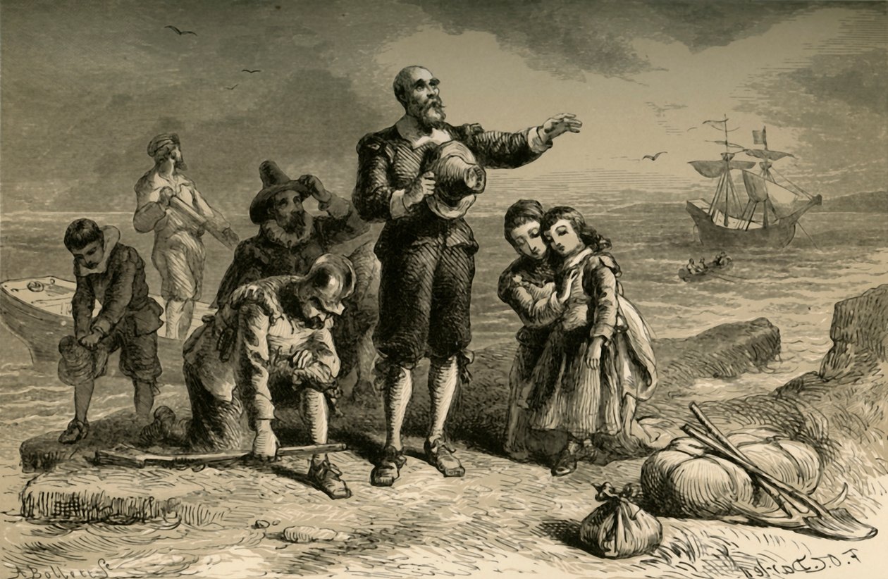 Pilgrimernas landstigning, 1877. av Albert Bobbett