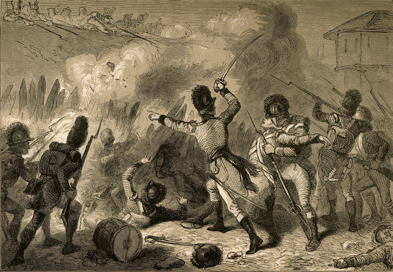 Britterna slogs tillbaka vid Fort Stephenson, 1878. av Albert Bobbett