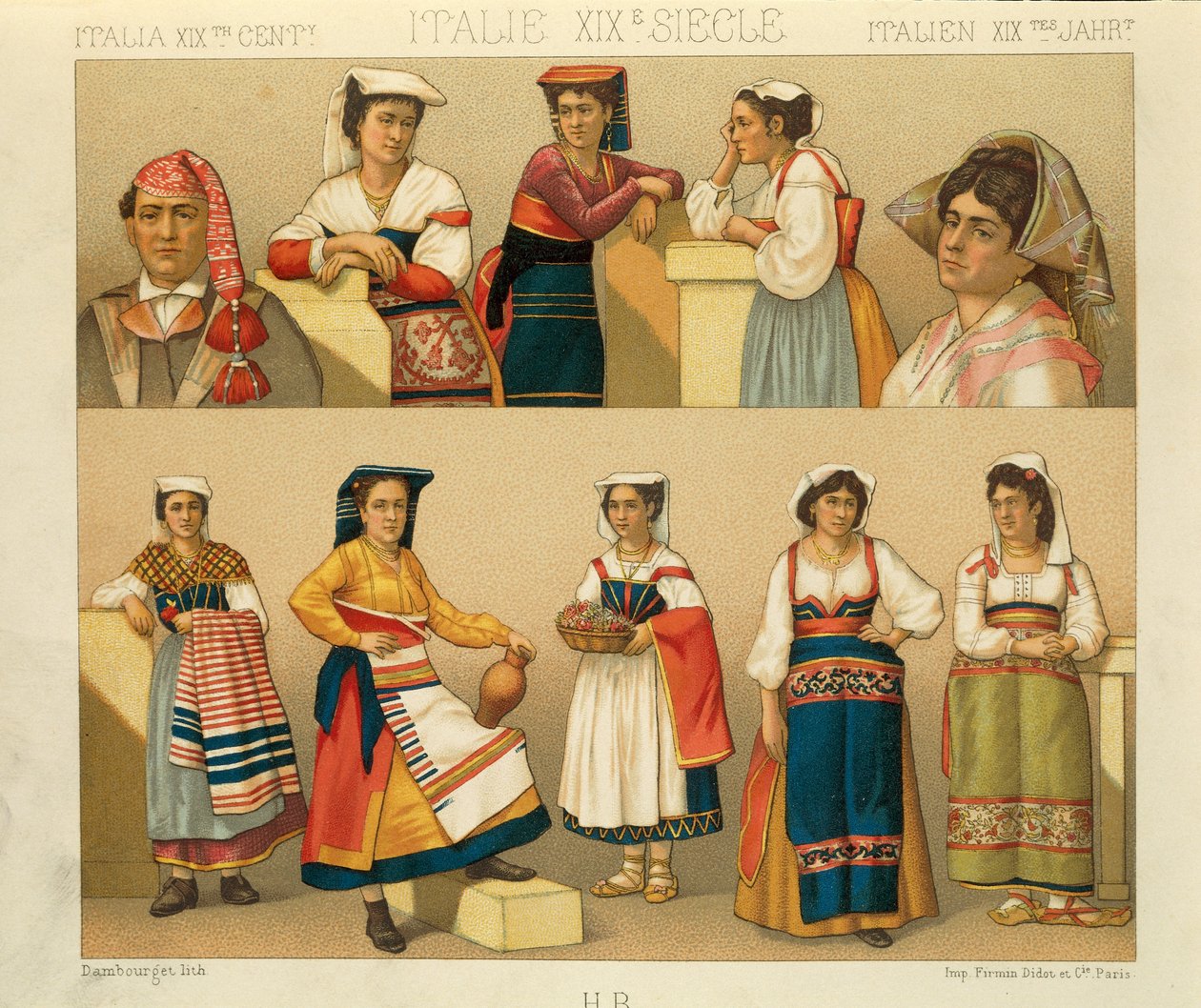 "Le Costume Historique" (The Complete Costume History) av Auguste Racinet, volym V av Albert Charles August Racinet
