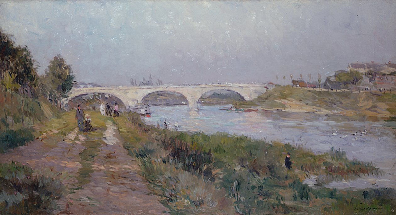 Bron över Marne vid Charenton av Albert Charles Lebourg