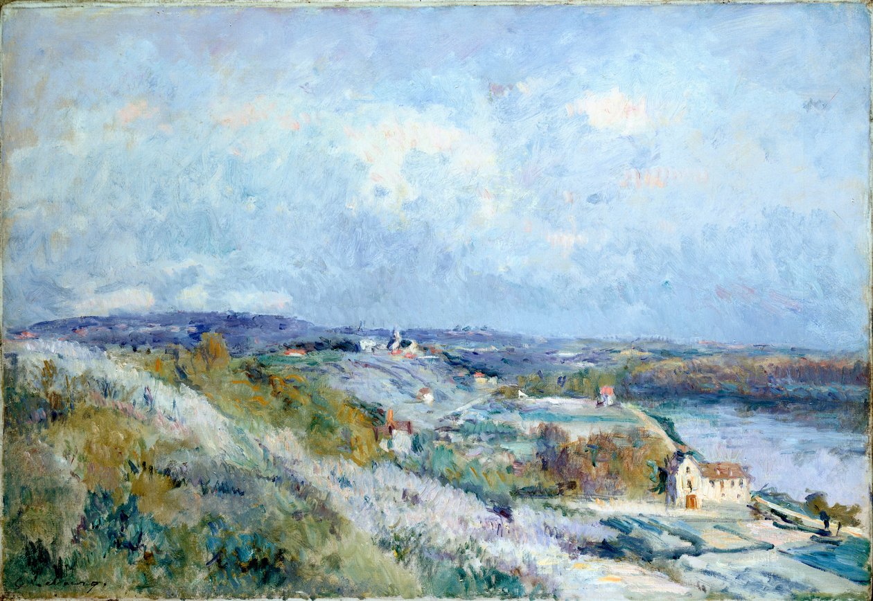 The Fields of Herblay på våren av Albert Charles Lebourg