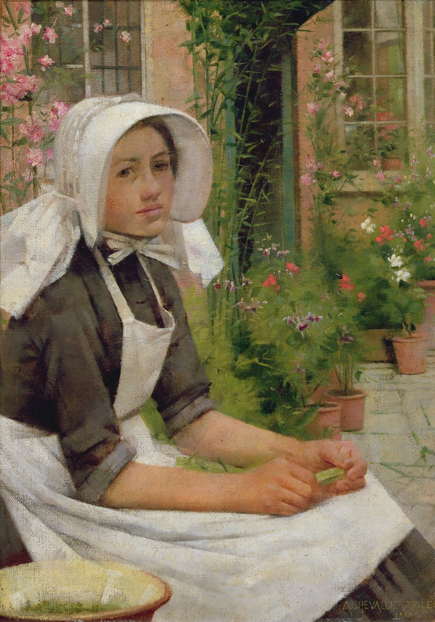 Flicka som beskjuter ärter av Albert Chevallier Tayler