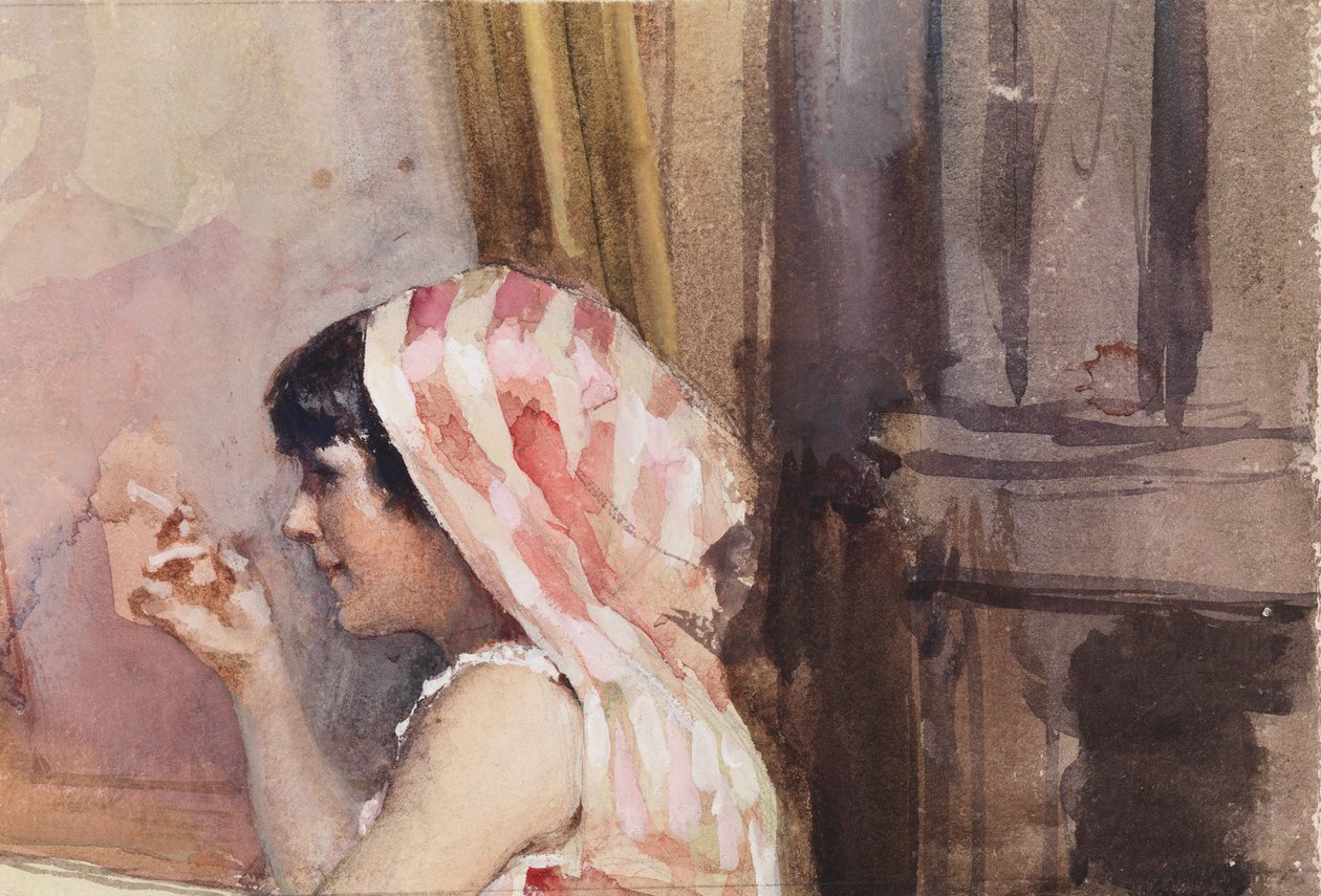 En rökande flicka, studie från Spanien av Albert Edelfelt
