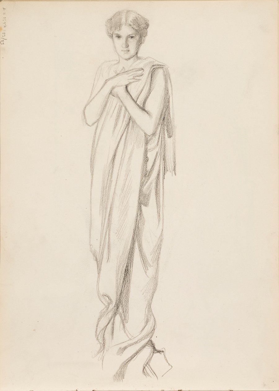 Aino Ackté som Alcestis, skiss av Albert Edelfelt