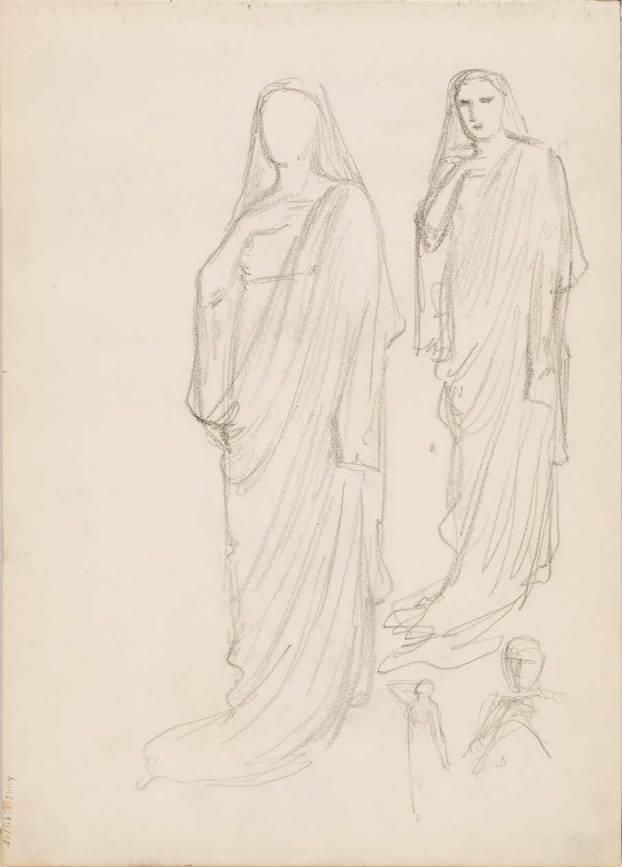 Aino Ackté som Alcestis, skiss av Albert Edelfelt