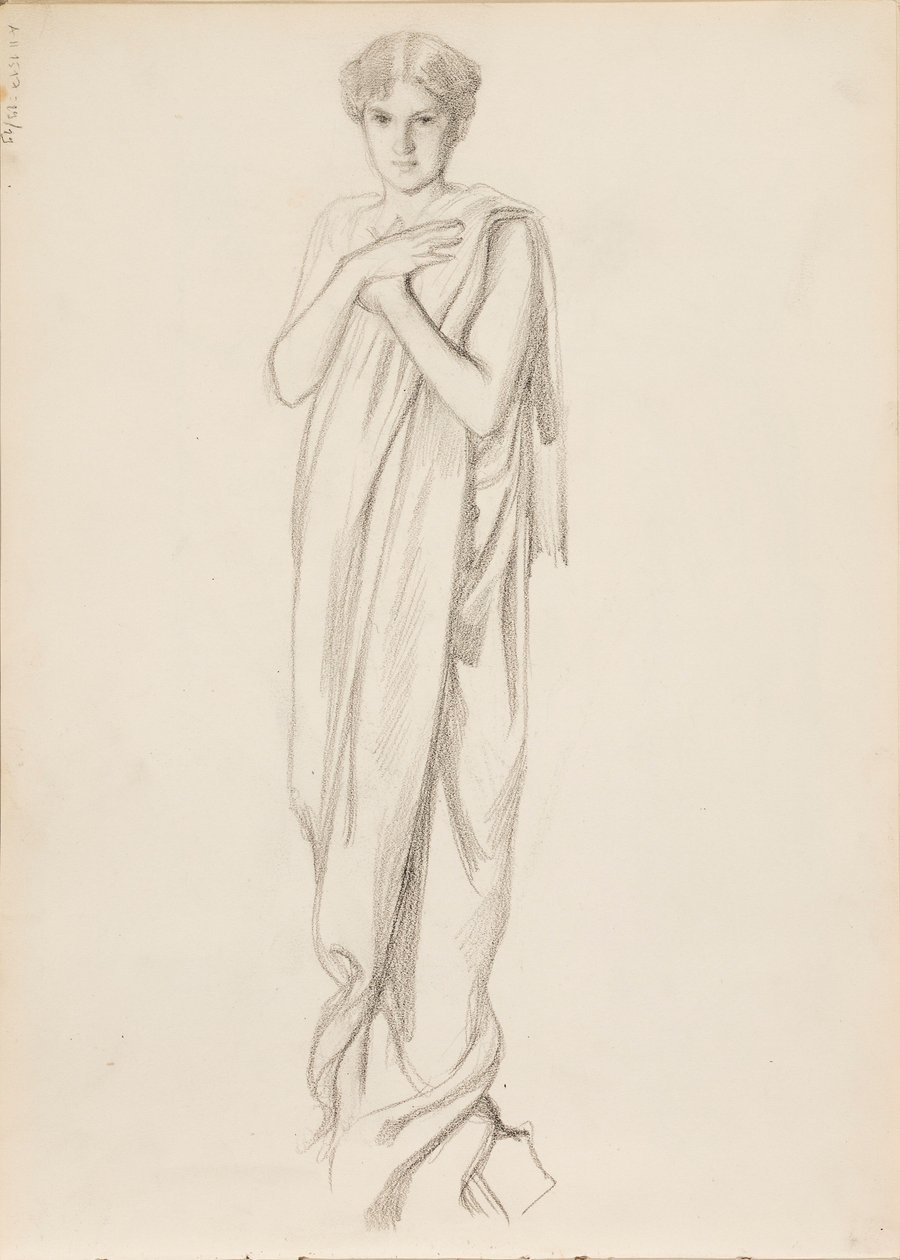 Aino Ackté som Alcestis, skiss av Albert Edelfelt