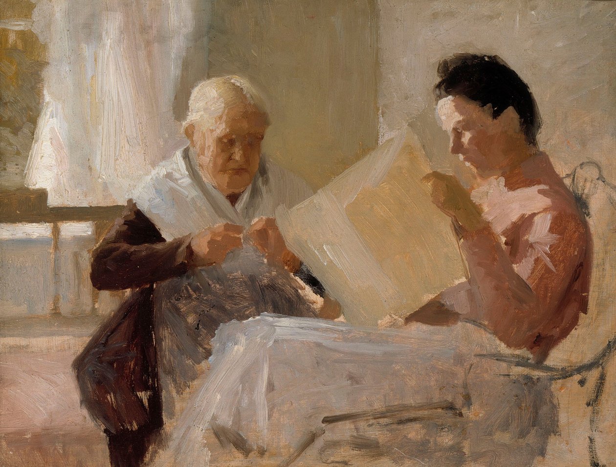 Annie Edelfelt med Fredrika Snygg av Albert Edelfelt