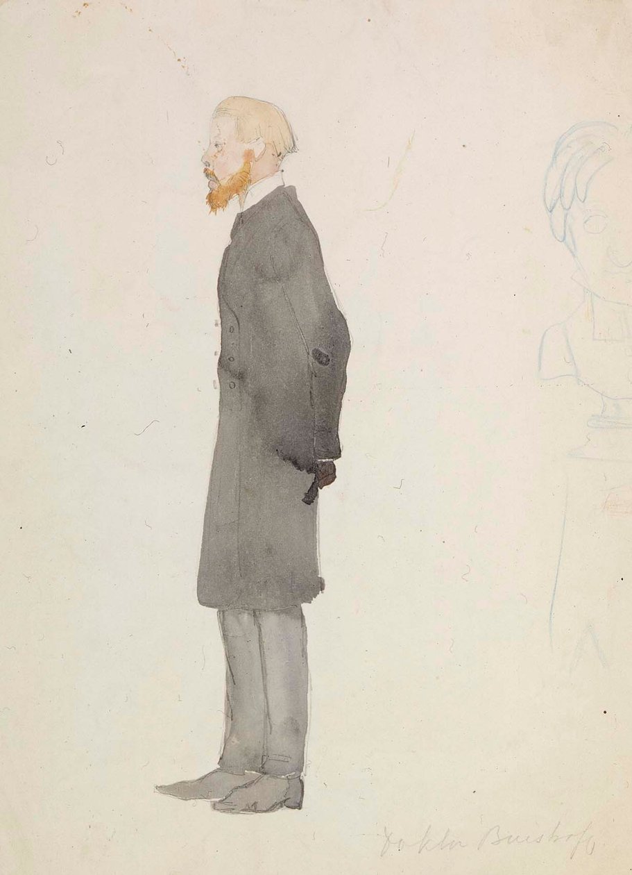 Karikatyr av doktor Buistroff av Albert Edelfelt